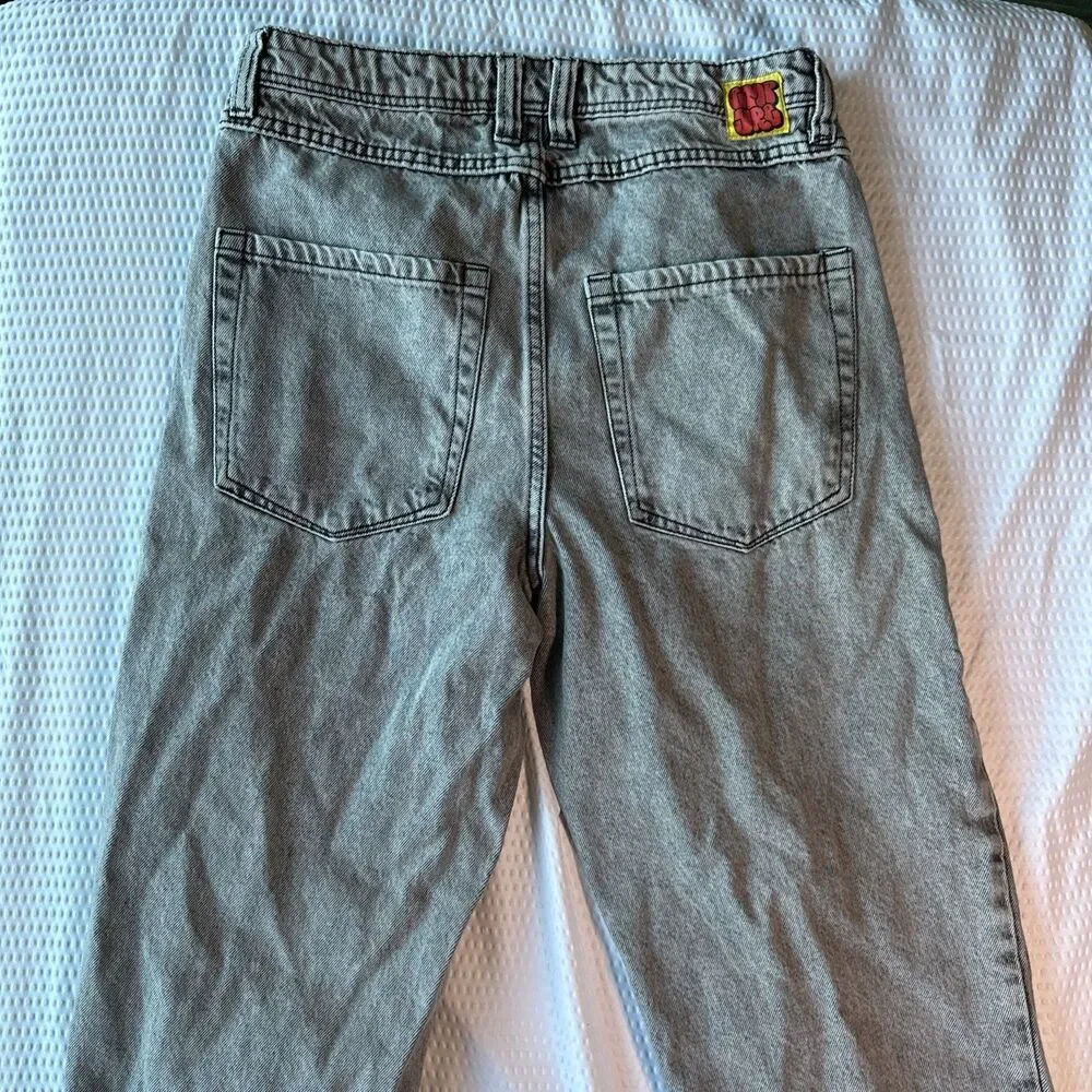 Empire Relaxed baggy jean black Distressed denim Mens size 30Wide Leg